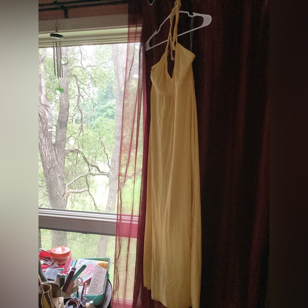MOSSIMO SUPPLY CO yellow maxi dress